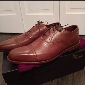 SOLD! ALLEN EDMONDS Evanston Men's Brown Tan Leather Shoes Lace